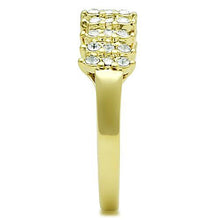 Load image into Gallery viewer, Gold-Tone Clear Crystal Pyramid Ring – April Birthstone