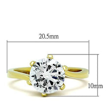 Load image into Gallery viewer, Golden Promise Solitaire Ring | IP Gold Stainless-Steel Ring