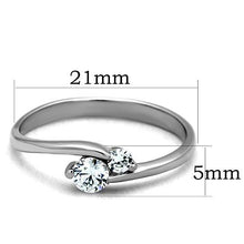 Load image into Gallery viewer, Petite Clear CZ Stackable Ring – Stainless Steel | April Birthstone