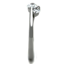 Load image into Gallery viewer, Petite Clear CZ Stackable Ring – Stainless Steel | April Birthstone