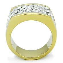 Load image into Gallery viewer, MT 5451 - Luxury Two-Tone Gold Crystal Statement Ring | Premium 316 Stainless Steel | Clear Top Grade Crystal | Women's Fashion Ring