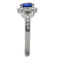 Load image into Gallery viewer, Sapphire Blue & Clear Crystal Ring – Stainless Steel | September Birthstone