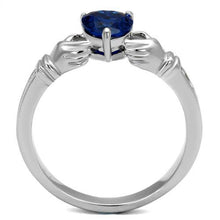 Load image into Gallery viewer, MT3902 - Claddagh-Sapphire Heart Crystal Ring - September Birthstone
