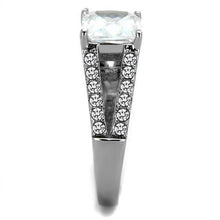 Load image into Gallery viewer, Clear Crystal Engagement Ring – High-Polished Stainless Steel