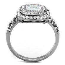 Load image into Gallery viewer, Cushion-Cut Double Halo Ring – Stainless Steel | April Birthstone