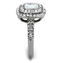 Load image into Gallery viewer, Cushion-Cut Double Halo Ring – Stainless Steel | April Birthstone