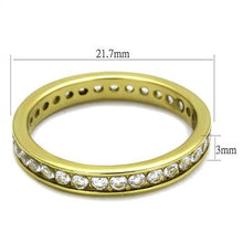 Load image into Gallery viewer, MT 3432g - Gold-Tone Eternity Band | IP Gold-Plated 316 Stainless Steel | AAA Clear CZ | Stackable Wedding & Promise Ring
