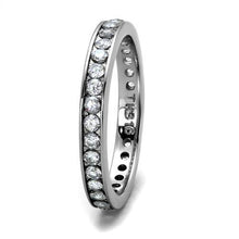 Load image into Gallery viewer, MT 3432 - Classic Clear CZ Eternity Band | Polished Stainless Steel