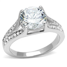 Load image into Gallery viewer, MT0203 -High Polished Stainless Steel - Center Crystal Engagement Style - Travel Jewelry
