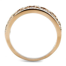 Load image into Gallery viewer, Clear Crystal Heart Band – Rose Gold-Tone Stainless Steel | April Birthstone