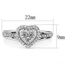 Load image into Gallery viewer, Pavé Crystal Heart Ring | April Birthstone | Stainless Steel/The Ring LY
