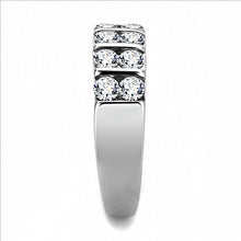 Load image into Gallery viewer, MT4053 - Double Crystal Band- Stainless Steel Ring Both Men&#39;s and Women April Birthstone
