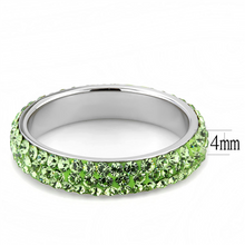Load image into Gallery viewer, MT 7353 - Elegant Peridot Crystal Ring in Premium 316 Stainless Steel | August Birthstone | High-Polish Finish | Women's Fashion Ring