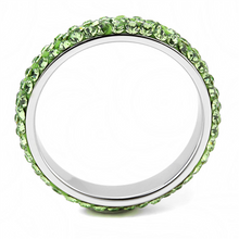 Load image into Gallery viewer, MT 7353 - Elegant Peridot Crystal Ring in Premium 316 Stainless Steel | August Birthstone | High-Polish Finish | Women's Fashion Ring