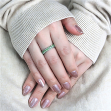 Load image into Gallery viewer, MT 7353 - Elegant Peridot Crystal Ring in Premium 316 Stainless Steel | August Birthstone | High-Polish Finish | Women's Fashion Ring