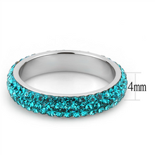 Load image into Gallery viewer, Turquoise Crystal Pavé Eternity Band