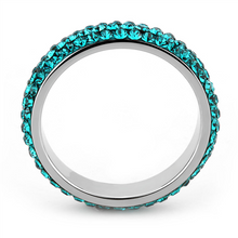 Load image into Gallery viewer, Turquoise Crystal Pavé Eternity Band