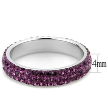 Load image into Gallery viewer, Dark Purple Crystal Pavé Eternity Band