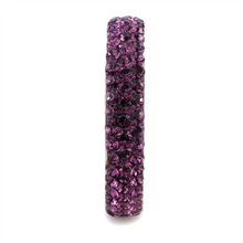 Load image into Gallery viewer, Dark Purple Crystal Pavé Eternity Band