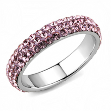 Load image into Gallery viewer, Medium Pink Pavé Eternity Band