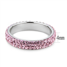 Load image into Gallery viewer, Medium Pink Pavé Eternity Band