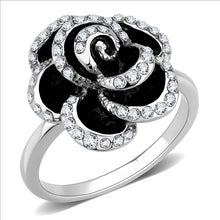 Load image into Gallery viewer, MT7753 - Black and Crystal Medium Flower - Most Popular
