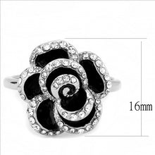 Load image into Gallery viewer, MT7753 - Black and Crystal Medium Flower - Most Popular
