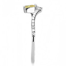 Load image into Gallery viewer, Dainty Yellow Pear Crystal Ring – Stainless Steel | November Birthstone