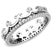 Load image into Gallery viewer, Clear Crystal Crown Ring – April Birthstone