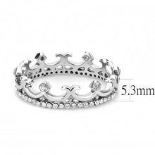 Load image into Gallery viewer, Clear Crystal Crown Ring – April Birthstone
