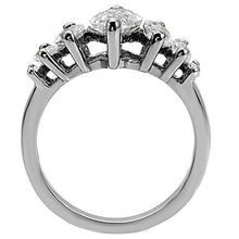 Load image into Gallery viewer, MT 600 High polished (no plating) Stainless Steel Ring with Clear Crystals Marquis Stunning Ring with Seven Crystals in Ascending Order Prong Setting Newest
