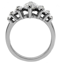 Load image into Gallery viewer, Marquise Seven-Crystal Ring – Polished Stainless Steel | April Birthstone