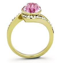 Load image into Gallery viewer, MT 7901 -🌹 Blushing Rose Crystal Ring | Gold-Plated Stainless Steel