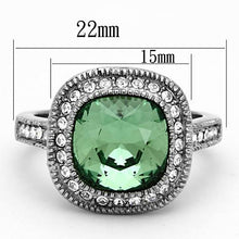 Load image into Gallery viewer, Emerald Green Crystal Halo Ring – May Birthstone