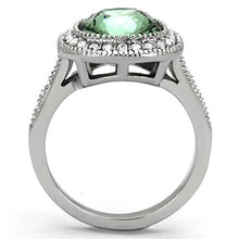 Load image into Gallery viewer, Emerald Green Crystal Halo Ring – May Birthstone