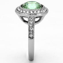 Load image into Gallery viewer, Emerald Green Crystal Halo Ring – May Birthstone