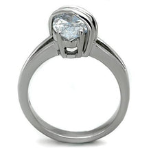 Load image into Gallery viewer, Clear Crystal Wrap Ring – Polished Stainless Steel | April Birthstone