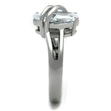 Load image into Gallery viewer, Clear Crystal Wrap Ring – Polished Stainless Steel | April Birthstone