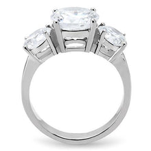 Load image into Gallery viewer, MT 861 - High polished (no plating) Stainless Steel Ring Past, Present and Future Memory Ring - Large Crystals - Newest - April Birthstone