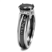 Load image into Gallery viewer, MT 1792 - Black Onyx Crystal Elegance Stainless Steel Ring