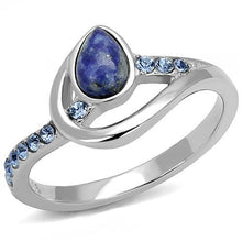 Load image into Gallery viewer, Petite Snowflake Obsidian Ring – Polished Stainless Steel