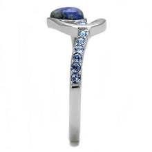 Load image into Gallery viewer, Petite Snowflake Obsidian Ring – Polished Stainless Steel