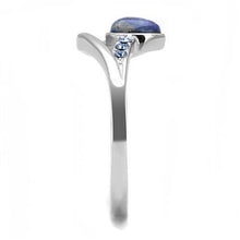 Load image into Gallery viewer, Petite Snowflake Obsidian Ring – Polished Stainless Steel
