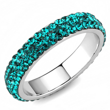 Load image into Gallery viewer, Turquoise Crystal Pavé Eternity Band