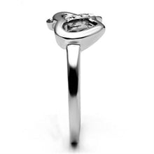 Load image into Gallery viewer, Double Heart Clear Crystal Ring – Stainless Steel | April Birthstone