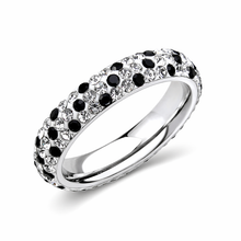 Load image into Gallery viewer, MT 7193 - High polished (no plating) Stainless Steel Ring with Top Grade Crystal in Multicolor

