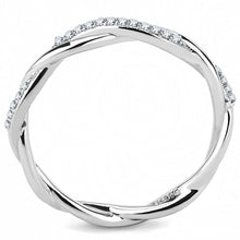 Load image into Gallery viewer, MT ad240 Stainless Steel April Birthstone Dainty Twined Bands Clear Crystals Newest
