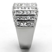 Load image into Gallery viewer, MT 7441 The Ring Lady Signature Ice-Bar-High Polished Stainless Steel Ring with Highest Quality Bold Pave Crystals
