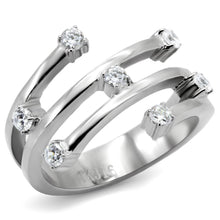 Load image into Gallery viewer, MT 371 Stainless Steel Clear Crystals April Birthstone Modern Style Newest
