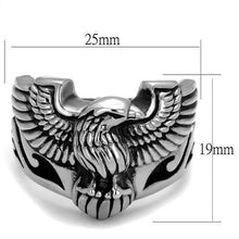 Load image into Gallery viewer, MT 9132 - High polished (no plating) Stainless Steel Ring with Epoxy in Jet Men&quot;s
